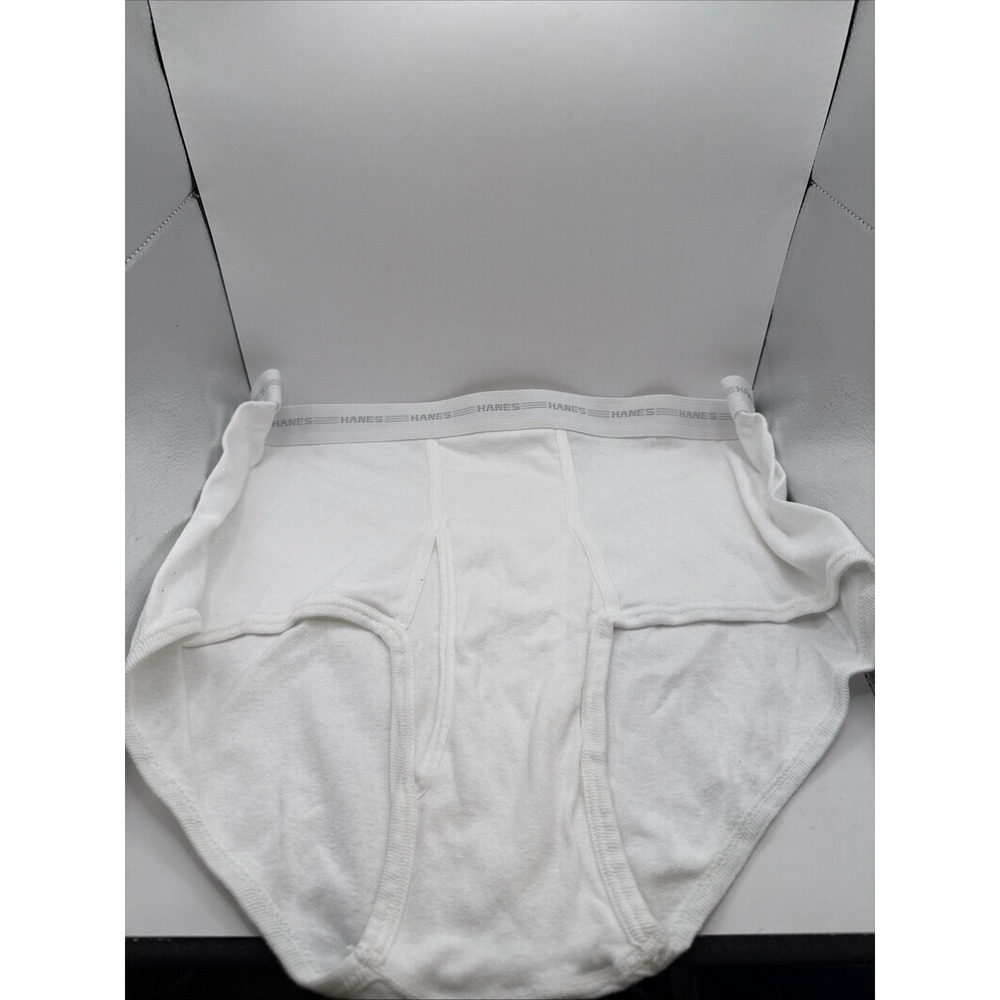 Vintage, Hanes, Cotton, Men's Briefs, 3XL (50-52), 1 pair, White Waist, Tag